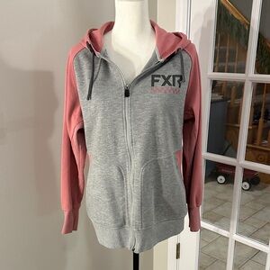 FXR Women's Gray and Pink Hoodie